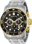 INVICTA Pro Diver Mens Watch - Stainless Steel - Gold-Tone Accents - Bracelet - INVICTA-80039