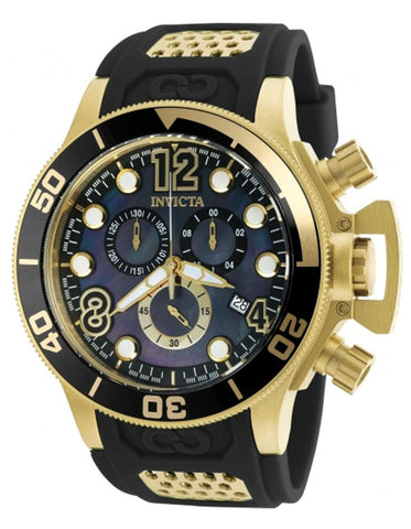 INVICTA Corduba Mens Watch - Gold-Tone - Chronograph - Date - Black PU Strap - INVICTA-90231_07d42aa1-fa2e-421f-87ee-e10f6dfdbbe8