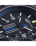 ArmourLite Isobrite Thin Blue Line Limited Edition Mens Watch - Black - 47mm - ISO3005B