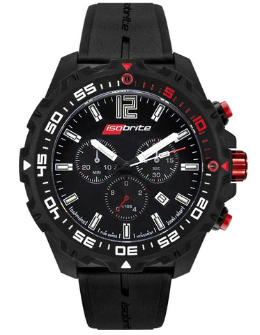 ArmourLite IsoBrite T100 Chronograph Series - Polycarbonate Case - Rubber Strap - ISO401