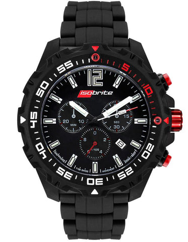 ArmourLite Isobrite Valor Series Chronograph - Black Metal - Silicone - Date - ISO421