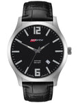 ArmourLite Isobrite Grand Slimline Series - Black Dial - Date - Leather Strap - ISO902