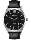 ArmourLite Isobrite Grand Slimline Series - Black Dial - Date - Leather Strap - ISO902