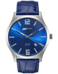 ArmourLite Isobrite Grand Slimline Series - Blue Dial - Blue Leather Strap - ISO903