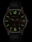 ArmourLite Isobrite Grand Slimline - Brown Dial - Rose-Tone - Black Leather - ISO904B