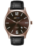 ArmourLite Isobrite Grand Slimline - Brown Dial - Rose-Tone - Black Leather - ISO904