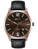 ArmourLite Isobrite Grand Slimline - Brown Dial - Rose-Tone - Black Leather - ISO904