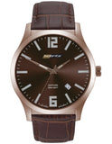 ArmourLite Isobrite Grand Slimline Series - Brown Dial & Strap - Rose Tone- Date - ISO905