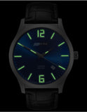 ArmourLite Isobrite Grand Slimline Series - Blue Dial - Black Leather Strap - ISO906B