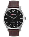 ArmourLite Isobrite Grand Slimline Series - Black Dial - Brown Leather Strap - ISO907