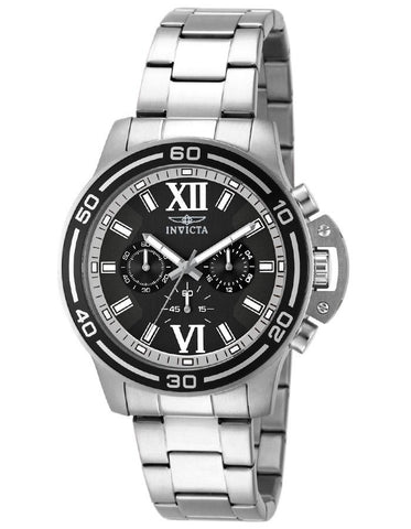 INVICTA Specialty Mens Chronograph - Black Dial - Stainless Steel - Crown Guard - Invicta-15056