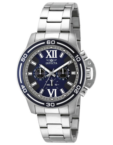 INVICTA Specialty Mens Chronograph - Blue Dial - Stainless Steel - Crown Guard - Invicta-15057