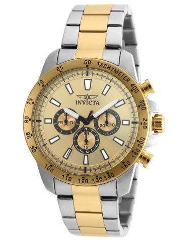 INVICTA Speedway Mens Two-Tone Calendar Watch - Tachymeter - Bracelet - 100m - Invicta-20340