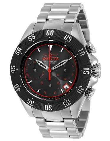 INVICTA Speedway Mens Chronograph - Stainless Steel - Black / Red - Date - 100m - Invicta-22395