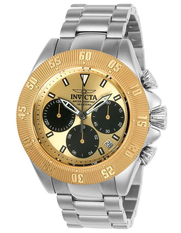 INVICTA Speedway Mens Chronograph - Stainless & Gold-Tone - Date - Bracelet - Invicta-22398