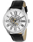 INVICTA Vintage Mens Watch - Automatic - Stainless Steel - Black Leather Strap - Invicta-22566