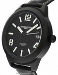 Jorg Gray 1950 Mens Date Watch - Black Steel - Black Dial - Black Leather - JG1950-12A