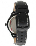 Jorg Gray 1950 Mens Date Watch - Black Steel - Black Dial - Black Leather - JG1950-12B