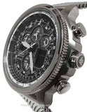 Citizen Eco-Drive Mens Navihawk AT Chrono - Stainless Steel & Black - Atomic - JY8030-83EA