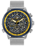 Citizen Mens Navihawk Eco-Drive Chronograph - Bracelet - Blue & Yellow Dial - JY8031-56L_61fd4647-8921-41db-8112-e3b13f510c58