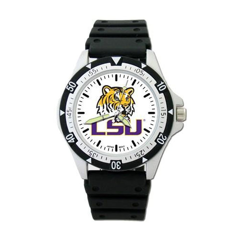 Louisiana State University Mens Option Watch - Rubber Strap - Color Logo - LSU135