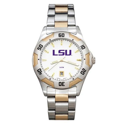 Louisiana State University All-Pro Mens Watch - Gold and Silver Tone - Bracelet - LSU153