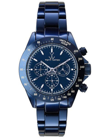 ToyWatch Mens Metallic Blue Chrono - Blue Dial - Link Bracelet - Tachymeter - ME13BL_86bae9e5-1e86-417d-ad2a-6d71c14159f8