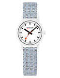 Mondaine Essence Womens Watch - White Case - Cork Lined Fabric Strap - 32mm - MS1.32110.LD_45d7cebd-0d8f-4a45-aa92-0d05b0ef330e