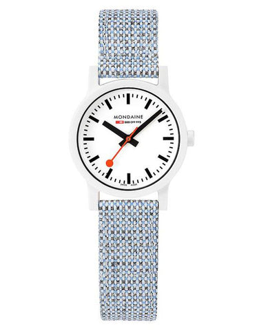 Mondaine Essence Womens Watch - White Case - Cork Lined Fabric Strap - 32mm - MS1.32110.LD_45d7cebd-0d8f-4a45-aa92-0d05b0ef330e