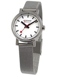 Mondaine EVO Ladies Mesh Bracelet - Stainless - White Dial - 26mm Case - MSE.26110.SM_7cddf01e-626d-424f-951e-2085044b6d85