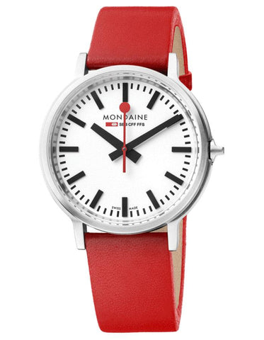 Mondaine Official Swiss Railways Giant Watch - Backlight - 42mm - Red Leather - MST.4101B.LC_7e559ec6-d779-4661-9a80-019414dc3d01