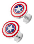 Marvel Comics Captain America Shield Cufflinks - Polished Enamel - Silver Tone - MV-CAS1-SLA_2f36af68-0804-477c-8962-a195f3bb824b