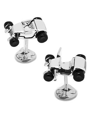 Ox & Bull Hot Rod Car Cufflinks - Antique Silver Plated - Round Swivel Back - OB-MP-HRCAR_dfea7043-930b-4167-8aa9-b10ba80ec019