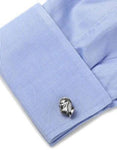 Ox & Bull Knight Helmet Cufflinks - Sterling Silver - Round Swivel Back - OBS-KNIGHTB_e96561b3-a160-4e6d-8019-3be90c25c496