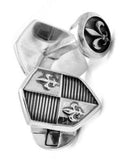 Ox & Bull Shield Cufflinks - Sterling Silver - Round Swivel Back - OBS-SHLDA_fae75077-39b3-4650-a18b-7b74aedfe69e