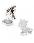 Atlanta Falcons Palladium Cufflinks - Enamel Inlay - NFL Logo Back - PD-ATF-PPA