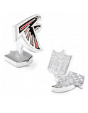 Atlanta Falcons Palladium Cufflinks - Enamel Inlay - NFL Logo Back - PD-ATF-PPA