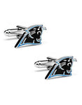 Carolina Panthers Cufflinks - Enamel Detail - Bullet Back - PD-CAR2-SL_f71c6fb3-b87d-4dfa-9ac7-009503cb7ac2