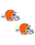 Cleveland Browns Helmet Cufflinks - Enamel Detail - Bullet Back - PD-CLE-SL_d423fd5f-6f96-412c-b2bc-c3c2c906b9d5