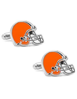 Cleveland Browns Helmet Cufflinks - Enamel Detail - Bullet Back - PD-CLE-SL_d423fd5f-6f96-412c-b2bc-c3c2c906b9d5