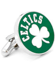 Bostone Celtics Cufflinks - Green & White Retro Logo - Bullet Backing - PD-CLT2-SL_3330ae59-08da-4bbd-acc5-ed2103ff0d81