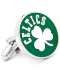 Bostone Celtics Cufflinks - Green & White Retro Logo - Bullet Backing - PD-CLT2-SL_3330ae59-08da-4bbd-acc5-ed2103ff0d81