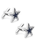 Dallas Cowboys Star Cufflinks - Nickel Plated - Enamel Detail - Bullet Back - PD-DAL-SL_4b4f5426-7426-4922-a350-822fcc30e235