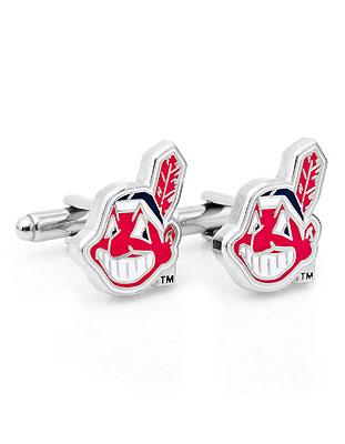 Cleveland Indians Chief Wahoo Cufflinks - Enamel Detail - Bullet Back - PD-IND2-SL_ef01e605-6328-43ea-81d7-a127121d9530