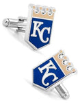 Kansas City Royals Cufflinks - Enamel Detail - Bullet Back - PD-KCR2-SLA_6a4a6331-8694-495f-8cc2-2054b2365860