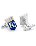 Kansas City Royals Cufflinks - Enamel Detail - Bullet Back - PD-KCR2-SLB_5a989cc5-1bbf-4389-86a7-a1e2f8695d6a