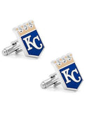 Kansas City Royals Cufflinks - Enamel Detail - Bullet Back - PD-KCR2-SL_a8c4d54b-8538-4391-b393-5a3fa767b98c