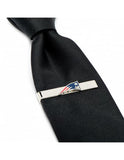 New England Patriots Cufflinks & Tie Bar Set - Rhodium Plated with Enamel Inlay - PD-NEP-CTA