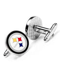 Pittsburgh Steelers Officially Licensed Cufflinks - Enamel Detail - Bullet Back - PD-PIT-SLA_6d68c392-1381-4daf-98d5-090d04dc34d0