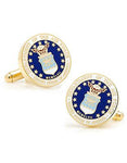 U.S. Air Force Emblem Gold Plated Cufflinks - Polished Enamel - PD-USAF-GL_0898bc0d-fd33-40f1-b3fb-c779dd724535